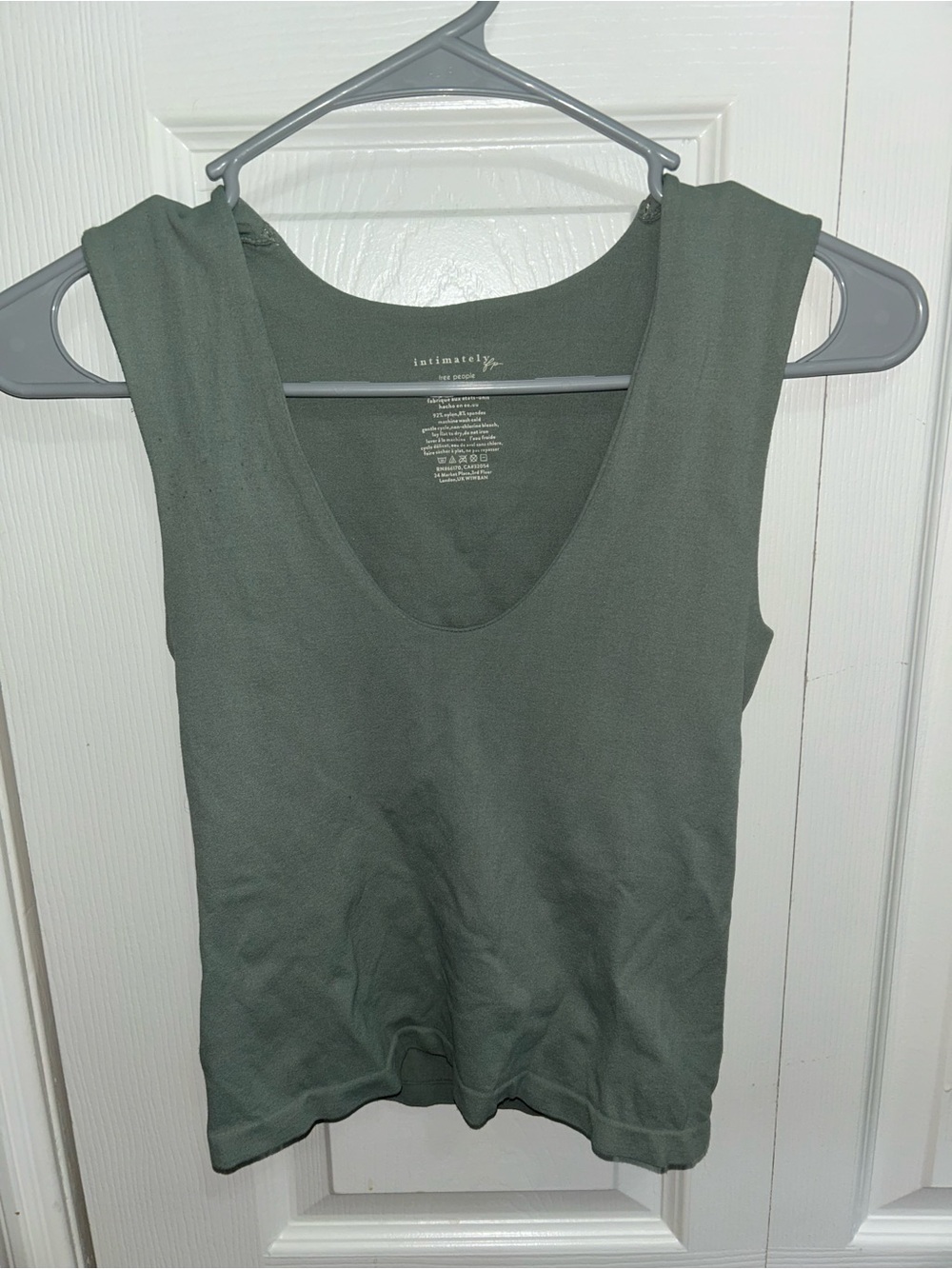 Free People Olive Scoop Neck Tank Top